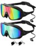 Professional Grade Swimming Goggles for Adults 180 Ultra Wide View Panoramic Lens UV Protection – w/Voucher – LOUISE EMMA LIMITED / FBA