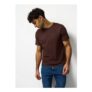 Pure Cotton Brown Tee – L