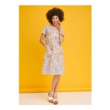Pure Cotton Jersey Floral Print Dress