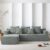 PurrJoys 2-Piece Modular Sectional Sleeper Sofa,L-Shape Chaise,7-Seater Sofa,Upholstered Couches for Living Room Bedroom,No Assembly Required,Grey