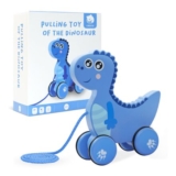 Push and Pull along Wooden Dinosaur Toy for Toddlers