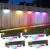 Quntis Solar Fence Lights Outdoor Garden Linear Light Effect, 4Pack Solar Step Lights with Warm White & 11 RGB Modes, Auto On/Off IP44 Waterproof Spotlights Stair Wall Patio Deck Yard Pathway Post