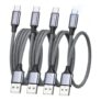 RAVIAD USB C Charger Cable, 4Pack 0.5M1M2M3M Type C Charger