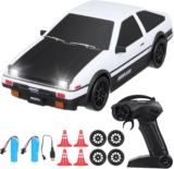 RC Drift Car 1:24 Scale High Speed 4WD Mini Remote Control Car Vehicle with LED Lights Two Batteries and Drifting Tires, 25KM/H RC Sport Racing Toy Cars, Toy Gifts for Kids Boys Age 6 7 8 9 10