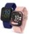 REFLEX ACTIVE Series 12 Smart Watch – Blue, Silicone Strap REFLEX ACTIVE Series 17 Smart Watch – Pink, Silicone Strap – Free C&C