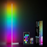 RGBIC Floor Lamp,16 Million Colors LED Floor Lamps 141 cm Lamps for Living Room with Music Sync,Standing Lamp with App and Remote Control,Gaming Ambient Lighting Corner Lamp Bedroom Decor
