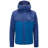 Rab Mens Downpour Eco 2.5L Waterproof Jacket (20,000mm Pit-Zips) Small in Blue / XS in Firecracker WIth Code