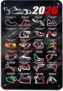 Racing Car Metal Signs Cool Wall Art Decor Car Posters Tin Plaques Race Merchandise Event 2026 Calendar International Locations Track Layouts Fans Gifts for Man Cave Garage Office Bar Game Room