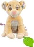 Rainbow Designs Disney Lion King Soft Toy – Simba Plush Sensory Activity Toy with Teether, Crinkle Ears & Textured Tummy