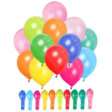 Rainbow Party Balloons 50 Pack Metallic Multicoloured, Large 12 Inch
