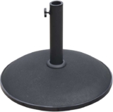 Ram 10kg Concrete Round Umbrella Parasol Base Weight Stand Patio Outdoor Black Diameter 45 cm