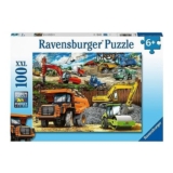 Ravensburger Construction Vehicles Jigsaw Puzzle, 100 Pieces, Ages 6
