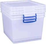 Really Useful 3 x 33.5 Litre Storage Boxes with Lids