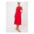 Red 2 in 1 Midi Dress