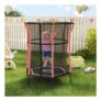 Red HOMCOM 5.4FT Kids Trampoline with Enclosure Indoor Outdoor