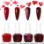 Red Nail Varnish Set – 4Pcs Red Nail Polish Quick Dry, Bloody Mary red Dark Burgundy Nail Polish, Christmas Glitter Holographic Nail Gel, Long-Lasting No UV Nail Paint for Festive DIY Manicure