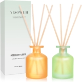 Reed Diffuser – Jasmine Lily&Citrus 3.38oz (100ml) 2 Pack Essential Oil Reed Diffuser Set with 8 Sticks, Long Lasting Fragrance for Home, Bathroom, Bedroom, Room, Decor, Gifts