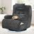 Relaxation Armchair for Living Room,360Swivel Armchair with Headrest,Customised Backrest Pillow,Padded Cushion,Side Pockets Comfy Lounge Accent Sofachair for Bedroom,Home Theater (Dark Grey)