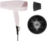 Remington Hair Dryer Almond Oil Micro-Conditioners Ionic Conditioning Almond Allure Series (25% Faster Drying, Diffuser & Concentrator, 6 Heat/Speed Settings, Ceramic Coating) D4807