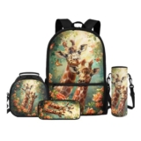 Renewold Giraffe 4-Piece Kids Backpack Set with Lunch Box