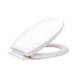 Requisite Needs Soft Close Toilet Seat, Easy to Clean, Simple Top Fixing with Adjustable Hinges, White