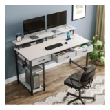 Reversible Corner Gaming Desk with USB Ports, Monitor Shelf, Storage