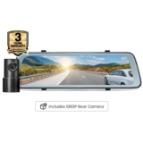 Road Angel Halo Vision 2 Mirror Dash Cam 2K (1440P) with 10 LCD Touch Screen Rear Camera – Dual Parking Mode 3 Year Warranty – W/Code