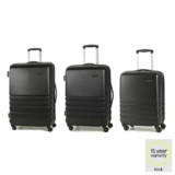 Rock Byron 3 Piece Hardside Luggage Set in Black, Charcoal or Purple