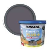 Ronseal Fence Life Plus 9Ltr Slate Shed & Fence Paint (1421X) (Free C&C only)