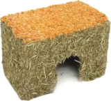 Rosewood Naturals Small Carrot Cottage for Small Animals – Edible Toy, Hay House, Den and Hideout for Hamsters, Gerbils and Mice