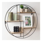 Round Multi Tier Shelf Foldable Home Decor Wall Display