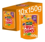 Rowntrees Fruit Gums Sweets Sharing Bags, Vegan Friendly, 10 x 150 g – S&S £9.50