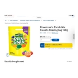 Rowntrees Pick & Mix Sweets Sharing Bag 150g
