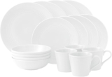 Royal Doulton – Gordon Ramsay Maze White Collection – Stoneware Set of 16 – Dinner Plates, Side Plates, Cereal Bowls & Mugs – Ideal for Breakfast, Lunch and Dinner