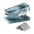 RuiChy Mini Transparent Stapler with 1000 Staples, 12-Sheet Capacity, Blue