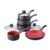 Russell Hobbs Red Stone Aluminium 5 Piece Pan Set