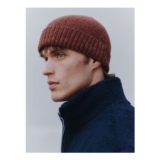 Rust Orange Chenille Beanie Hat