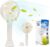SA Products Handheld Fan with 3 Speeds 3000 mAh USB Rechargeable Portable Mini Fan with Stand Desk & Handheld Use White