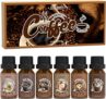 SALUBRITO Coffee Essential Oils Set, Fragrance Oil for Diffuser, Candle, Soap Making, Blueberry Muffin, Eggnog Latte, Caramel Machhiato, Cafe Mocha, French Vanilla, Hot Chocolate Scented Oil