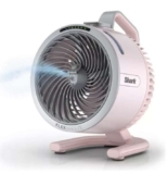 SHARK FlexBreeze HydroGo FA050UKPK Portable 6.8 Misting Turbo Fan – Ballet Pink & Cool Gray – Free C&C