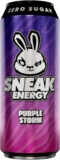 SNEAK Energy Drink Cans Purple Storm No Sugar. No Nasties. Just Natural Caffeine, Focus Boosting Nootropics in a Can 500ml x 12