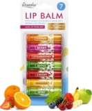SOL 7pk Womens Lip Balm Set Flavoured Moisturiser for with Beeswax & Vitamin E – Fruit Lipbalm for Girls and Teens, Moisturising Balms Multipack Sticks for Dry and Chapped Lips for Daily Use & Gifting