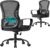 SONGMICS Ergonomic Office Chair, Mesh Swivel Desk Chair with Lumbar Support, Rocking Function, Armrests, for Home Office, Bedroom, Black OBN043BH03