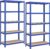 SONGMICS GLR040Q02 Set of 2 Heavy Duty Shelving Units, Steel Shelving Unit, 5 Shelves, Screwless for Garage, Warehouse, Utility Room, Load Capacity 875 kg, 40 x 90 x 180 cm, Blue