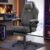 SONGMICS HOME Gaming Chair, Ergonomic Computer Chair with Footrest, Video Game Chair with Headrest, Cotton-Linen Fabric, Adjustable Height,