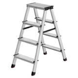 SONGMICS Ladder, 4 Step Ladder, Aluminium Ladder with 4 Non-Slip Steps, Multi-Purpose, Max. Load Capacity 150 kg