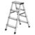 SONGMICS Ladder, 4 Step Ladder, Aluminium Ladder with 4 Non-Slip Steps, Multi-Purpose, Max. Load Capacity 150 kg