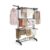 SONGMICS Large Foldable 4-Tier Stainless Steel Clothes Drying Rack