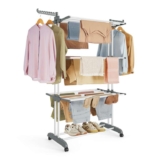 SONGMICS Large Foldable Clothes Airer, 64 x 126 x 172 cm