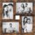 SONGMICS Picture Frame Collage 4 Photo Frames for 10 x 15 cm Pictures, Photo Collage, Wall Collage, Multi-Frame, Wall Decoration, Christmas, Vintage Brown RPF025X01